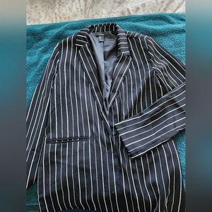 Black and white striped Blazer